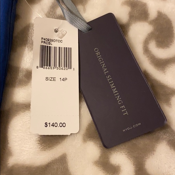 NYDJ blue leggings polished cotton & Spandex NWT - Picture 6 of 8